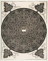 The Third Knot. Interlaced Roundel with Eight Wreaths and a Scalloped Shield