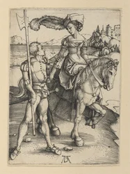 The Young Lady on Horseback and the Landsknecht