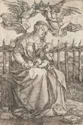 Virgin Mary Crowned By Two Angels