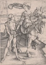 A Lady on Horseback and a Lansquenet