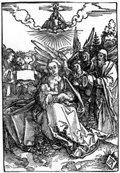 The Holy Family with Five Angels