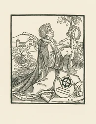 The Poet Sebastian Brant Kneeling