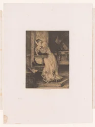 Girl Kissing Another Girl on the Cheek While Seated in a High Chair
