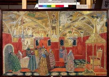 In the Kremlin. Set Design for the Opera Boris Godunov by M. Mussorgsky