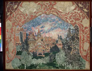 Stage Design for the Opera The Magic Mirror by A. Koreshchenko