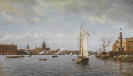 View of the Neva at the Vasilyevsky Island