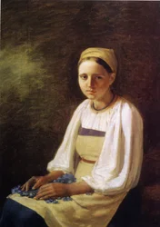 A Peasant Girl with Cornflowers