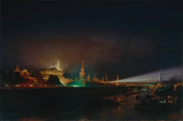 Illumination of the Moscow Kremlin, 1883