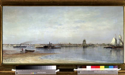 View of the Banks of the Neva River in Saint Petersburg