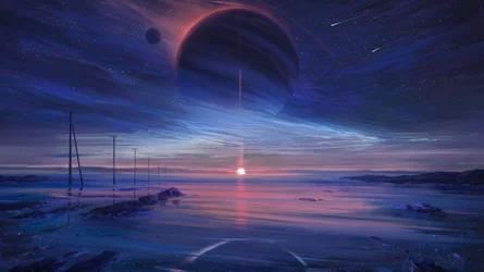 Cosmic Ocean Sunset