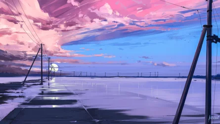 Twilight Road Reflection