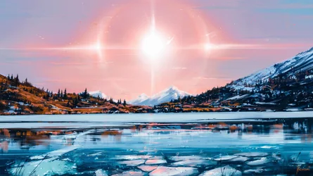 Winter Lake Glow