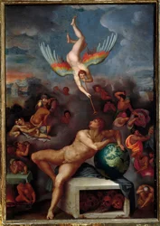 Allegory of Human Life. Painting, circa 1590