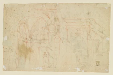 Studies of Angels and Cupids (Recto); Architectural Studies (Verso)
