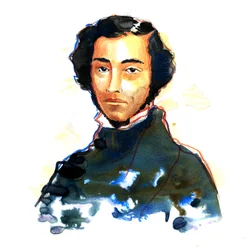 Charles-Alexis-Henri Clerel de Tocqueville (1805-59) - Portrait of Alexis de Tocqueville (Alexis Charles Henri Cleral de Tocqueville) (1805 - 1859), French historian and politician