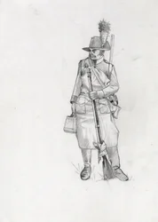 First Empire: soldier of the Austrian-Hungarian army, pioneer sapeur