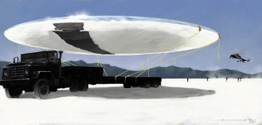 Capture of a UFO by American Secret Service (Illustration)
