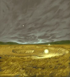 Mysterious phenomena: representation of the legendary formation of Crop Circles