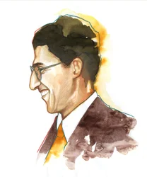 Portrait of Cesare Pavese (Illustration)