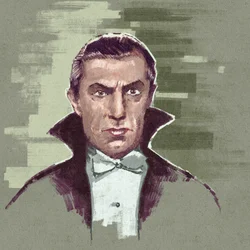 Portrait of Hungarian actor Bela Lugosi as Count Dracula