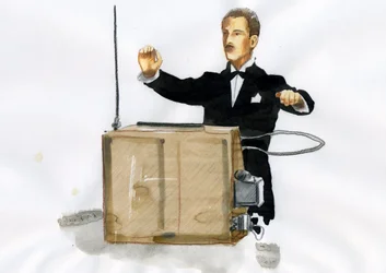 Portrait of Lev Sergeyevich Termen (Leon Theremin) (1896-1993), inventor of the theremin, the first electronic musical instrument