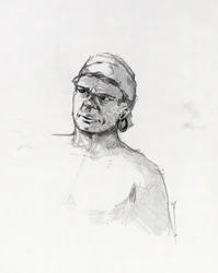 Portrait of a pirate (privateer) or bust of a sailor