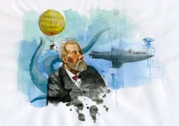 Portrait of the French writer Jules Verne (1828-1905)