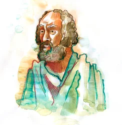 Representation of the Greek poet Homer (8th century BC)