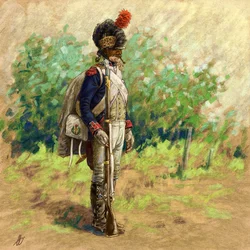 Revolutionary Infantryman in Caterpillar Helmet