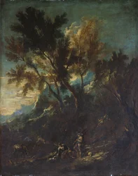 A Mountain Landscape with Pastoral Figures