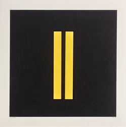 Yellow pillars on Black