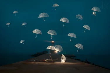 Night of Floating Umbrellas