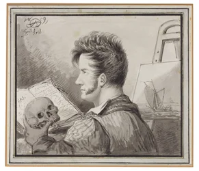 Self-portrait as a Young Man with Skull