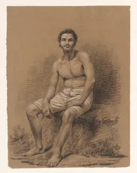 Head Study of a Man, Three-Quarter View to the Right