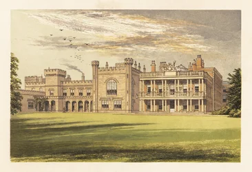 Knowsley Hall, Lancashire, England, 1880 (engraving)