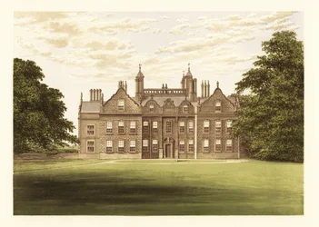 Willesley Hall, Leicestershire, England (engraving)