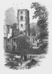 The Tower, Fountains Abbey, c1880