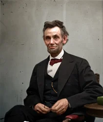 Abraham Lincoln in February of 1865, Colorized