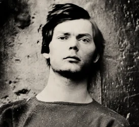 Lewis Powell in Wrist Irons Aboard the USS Saugus