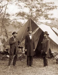 President Lincoln at the Antietam Battlefield