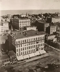 View east-southeast from the cupola of the courthouse in Chicago