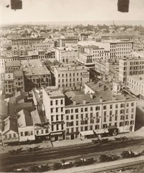 View north from the cupola of the courthouse in Chicago, 1858
