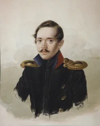 Portrait of the Poet Mikhail Lermontov, 1814-1841