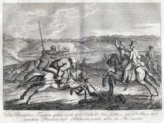 Russian Troops Go After the Battle of Lutzen Back Across the Elbe
