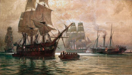 Austrian Ships During the Blockade of Venice