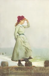 Young Girl on Seawall