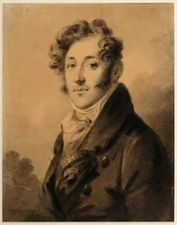 Portrait of Konstantin Yakovlevich Bulgakov (1782-1835) - Work by Alexander Molinari (1772-1831), Sanguine and chalk on paper, circa 1800