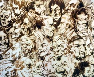Self Portrait with Portraits of Giacomo Quarenghi and Thomas de Thomon