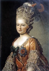 Portrait of the Grand Duchess Maria Feodorovna Made in 1777 by the Swedish Painter Alexander Roslin