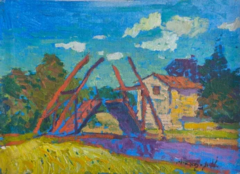 Vibrant Canal Bridge